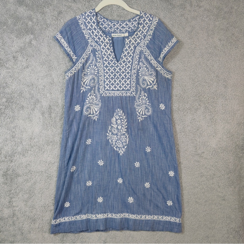 Roller Rabbit Embroidered Dress | Size Small | EUC